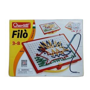 Quercetti Filo String Lacing Art Project Toy Game Made in Italy 2017 Complete